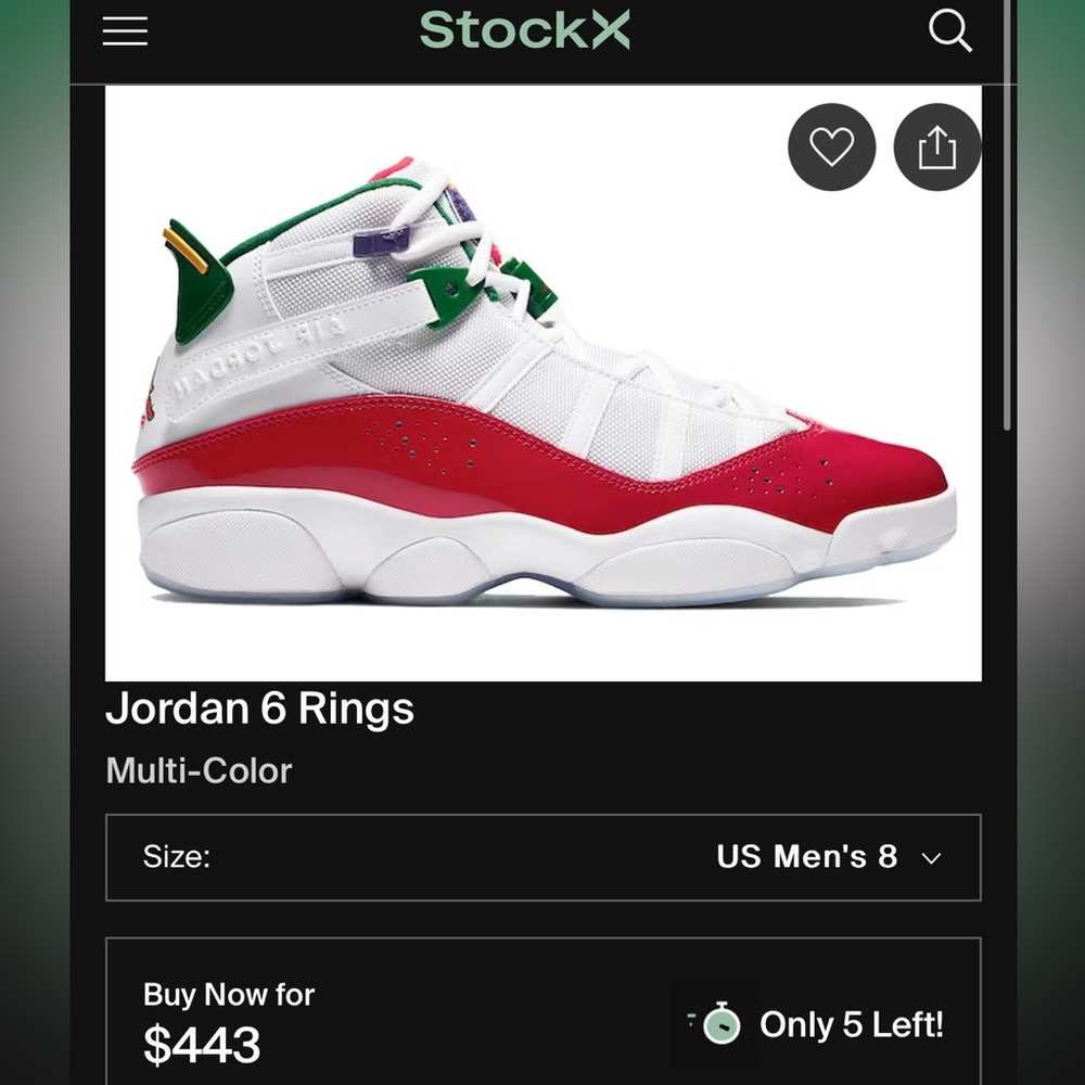 Jordan 6 Rings - Multiple Color - Picture 8 of 9